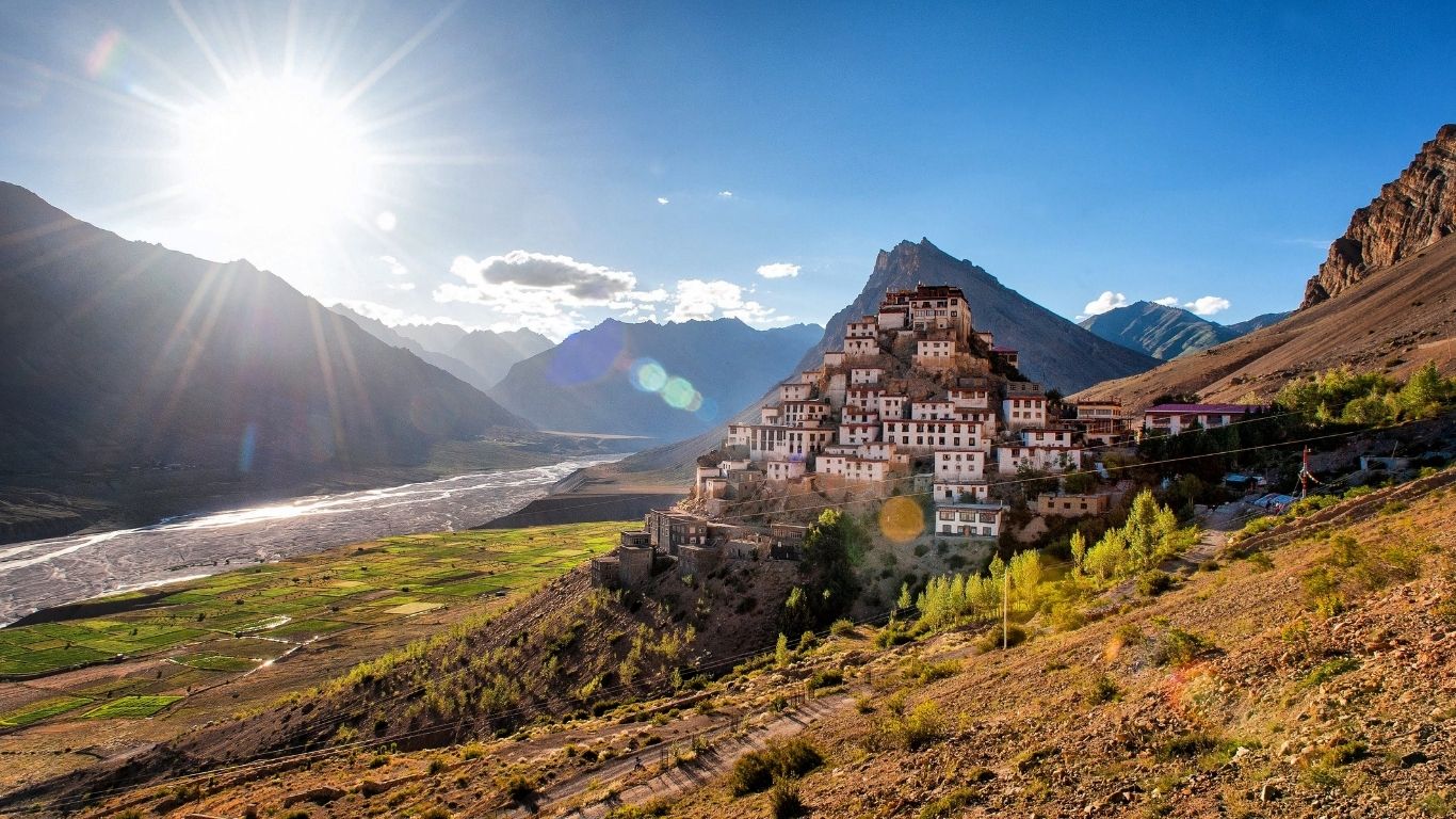 Spiti Valley dramatic arid landscape, Himachal Pradesh